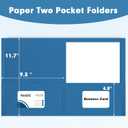 Two Pocket Folders, RAZCC 75 Pack 2 Pocket Folders Fit Letter Size Paper, Paper Folders with Pockets for School Office Business Home (Navy Blue)