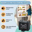 2 Pack WPW10350564 W10350564 Refrigerator Compressor Run Capacitor Compatible for Whirlpool, Maytag, Kenmore, Capacitor Replacement Kit 12F 180V Ensures Stable Startup and Sustained Performance