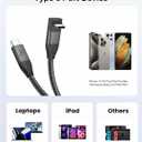 XAOSUN USB C Cable - 4.9ft, 240W 90 Degree, 4K 20Gbps Data, 3.2 Cable, Fast Charging for iPhone, Samsung S23, MacBook, iPad Pro/Air, Pixel