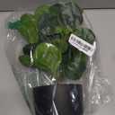 14.5" Artificial Plants Indoor Home Decor, Fake Potted Silk Plants for Shelves Living Room Decorative, Small Artificial Office Desk Plants in Pots, Faux Peperomia Hope Tropical House Plant