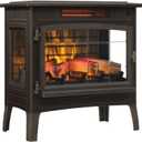 duraflame Freestanding Electric Fireplace Stove Heater with 3D Flame Effect for 1,000 Sq. Ft, Bronze