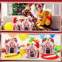 Kolldenn 24 Pcs Circus Party Favor Bags Carnival Gift Treat Bags Circus Theme Goodie Candy Totes with Handles for Carnival Themed Birthday Party Supplies