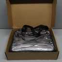 8 Packs Large Toy Storage Bags with Zipper and Labels, Clear PVC Waterproof Toy Organizers Bags for Board Games, Puzzles Pieces, Building Blocks, Handmade Accessories, Kid Books (Black)