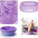 100 Purple Pedicure Liners 13.8 x 19.7 Inches Disposable Unbreakable Pedi Liners Disposable Fits Most Tub and Pedicure Foot Spa Home Use