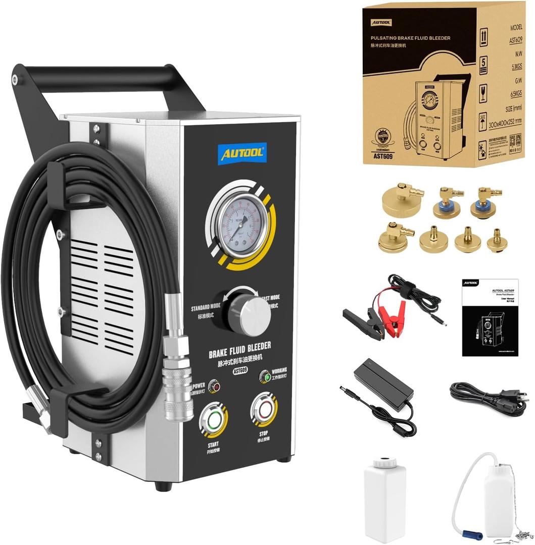 Brake Bleeder Kit Automotive,Brake Fluid Bleeder Exchanger Machines,Brake Oil Fluid Extractor Pump,Professional Pulsating Brake Oil Fluid Bleeding Tool,Automatic Vacuum Brake Bleeder One Person