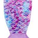 Mermaid Tail Blankets Glittering Wearable Cute Cozy Soft Flannel Rainbow Colorful Mermaid Tail Blanket for Kids, Size: Schoolchild