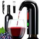Electric Wine Aerator, Wine Aeration and Decanter Wine Dispenser Spout Pourer,Wine Accessories Gifts for Wine Lovers (Black 2)