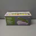 Mueller Vegetable Chopper, Mandoline Slicer, Food Veggie Chopper, Cheese Grater, Onion Vegetable Cutter with Container, Dicer, Kitchen Gadgets & Essentials, White Sand/Green (6 blade)