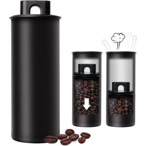 Vacuum Coffee Canister, 67oz Air Seal for Coffee Bean Storage, Stainless Steel Food Storage Container, Preserves Freshness Longer, Airtight Coffee Storage for Grounds & Whole Beans