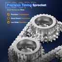 ECCPP Timing Chain Kit fits for Ford for F-150, 1997-2007 for ford E150 for F150 Explorer Expediton 4.6 281CID WINDSOR,w/Timing Chains Crank Sprocket Tensioner Guide rails