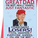 3 x Funny Fathers Day Card for Dad, Fathers Day Gift for Men, Adult Humor Novelty Greeting Card for Father, Bold Great Dad Appreciation Card