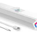LENRUE Computer Speakers,Wired USB-Powered Sound-bar with 10W Stereo Sound for PC Desktop,Plug-n-Play (A39PRO /White)