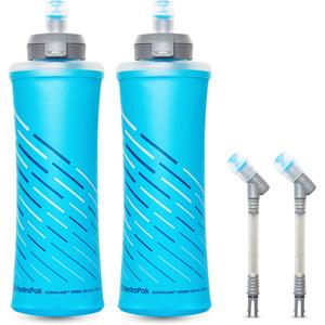 HydraPak UltraFlask Speed (600ml) - Collapsible Soft Flask Water Bottle for Hydration Vests and Running Packs with Easy Open Cap