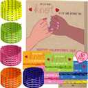 Valentines Day Gifts for Kids Classroom from Teacher to Student - 30 Pack Bulk Knot Friendship Bracelet Valentines for 3rd 4th 5th Grade, Non Candy Valentine Party Favors for School Class Exchange