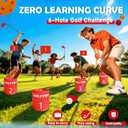 Ultimate 6 Holes Backyard Outdoor Golf Games with 2 Adjustable Clubs, Lawn Golf Game for Adults to Practice, Idea for Camping/Party/Beach