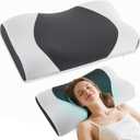 Cloud Align Pillow, Ergonomic Zero-Pressure Soft Memory Foam Pillow for Neck Pain Relief, Neutral Alignment for Side & Back Sleepers, Gently Provides Cervical Support, Washable Pillowcase