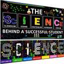 Yexiya 8 Pieces Science Classroom Decoration Science Poster Science Matters Poster Scientific Method Posters Bulletin Board Science Class Posters Wall Decor for School Teachers (Black)