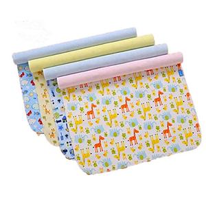 Monvecle 4pcs Pack Baby Infant Waterproof Cotton Changing Pads 18"x12" Washable Resuable Diapers Liners Mats (4pcs Pack-18"x12")