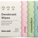Dew Well - Refresh Deodorant Wipes - A Fresh Start When You’re On the Go - Aluminum, Paraben, and Sulfate Free - Variety Pack (Mint, Rose, and Cucumber) - 50 Individually Wrapped Wipes