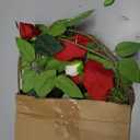 Thiccywoov Valentine Rose Vine Artificial Flower Garland Fake Flower 6ft Artificial Floral Garland Fake Rose Silk Floral Hanging for Wedding Party Ceremony Outdoor Decor(Red + White,1 Pack)
