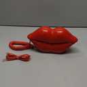 Lip Telephone, Advanced Home Telephone, Interesting Mouth Lip-Shaped Telephone, Electroplating Wire Phone Home Decoration, for Families House Phone (Red)