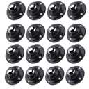 PlusRoc 16 Pack 1 Inch Self Adhesive Caster Wheels for Furniture Mop Bucket, Load Capacity 28 LBS Per Wheel, Low Profile Swivel Wheels for Small Appliance Storage Bins