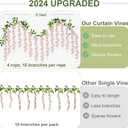 ZINHO 60 Branches Wisteria Hanging Flowers, Artificial Pink Wisteria Flowers Garland for Wedding Arch Ceremony Party Garden Home Backdrop Decor