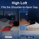 7" High Loft Memory Foam Pillow for Side Sleepers, Extra Thick Firm Pillow for Broad Shoulders & Large Frames, Designed to Stay Elevated, High Profile Pillow with Breathable Washable Cover