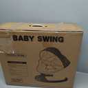 Electric Baby Swing for Infants, Baby Rocker, Portable Baby Swing with 5 Speeds, 10 Lullabies Music Remote Control Indoor & Outdoor Use
