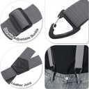 Sintege X Back Hidden Suspender 1.5 Inches Under Clothing Heavy Duty Work Suspenders for Men Women (Gray)
