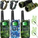Walkie Talkies for Kids Toys Boys Gifts Aged 5+ Long Range 2 Way Radio for Camping Hunting Hiking Outdoor Game 6 7 8 9 10 Year Old Birthday Present for Kids (Green Green Blue)