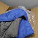 DOWNCOOL Blue/Grey Full Size Comforter Set - All Season Bedding with 2 Pillowcases - 3 Pieces Bed Set Down Alternative Comforter Set