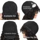 Short Curly Human Hair Wigs with Bangs Glueless Wigs for Black Women