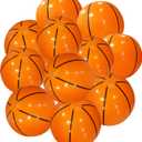 4E's Novelty Inflatable Basketballs (3 or 12 Pack) Large 20" Basketball Beach Ball Bulk for Sports Themed Basketball Party Decorations & Favors, Fun Beach Pool Games & Toys for Kids