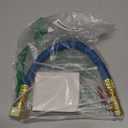 Water Test Pressure Gauge Kit,2.5" Dial+12" EPDM Rubber+1/4" Lead-Free Valve+1/4 to 3/4 Adapter,0-200PSI/0-1.4MPAStainless Steel/Color,Blue Kit