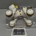 Ruko 18011 Smart Robot Dog, Interactive Puppy with 30 LED Expressions, Programmable Play, 2.4 GHz Remote & Gesture Control, Toy for Kids Age 3+ (White & Gold)