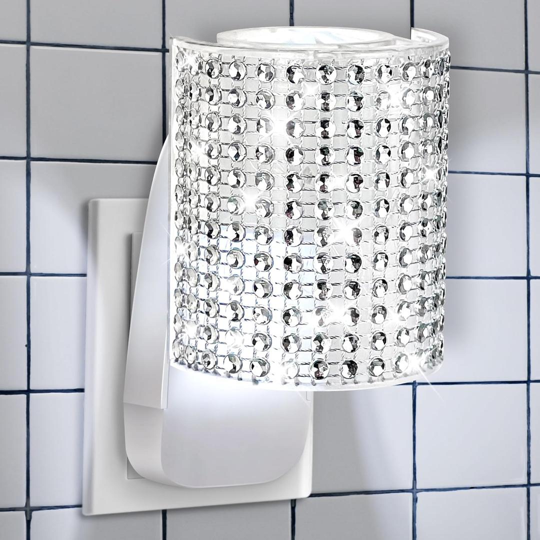 Wall Fragrance Plug in with Night Light, Compatible with Bath & Body Works WallFlower Fragrance, Wall Plug Fragrances Oil Diffuse with Nightlight for Home, Office(1 Pack,Round)