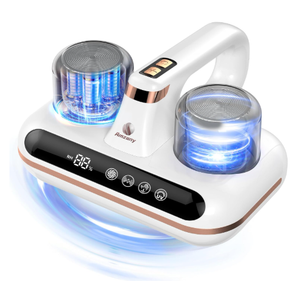 Mattress Vacuum Cleaner - 5-in-1 Cordless Bed Vacuum Cleaner, Powered by UV-C Light & Ultrasonic Technology, 16Kpa Strong Suction, Low Noise, Suitable for Dust, Pet Hair, Etc.