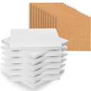 Ceramic Tiles for Crafts Coasters - 12Pcs Blank Unglazed White Tiles for Painting, Alcohol Ink, Acrylic Pouring - Make Your Own Coaster - Cork Backing Pads Included (4x4 Inch) (24 Piece Assortment)