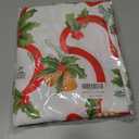 SASTYBALE Christmas Tablecloths Rectangular, Jacquard Table Cloth Printed with Jingle Bells & Holly Leaves, Stain Resistant Table Cover for Holiday Party Picnic Dinner Decor (Rectangle, 60" x 120")