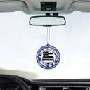 2 x Police Car Hanging Ornament, Officer Pendant for Rear View Mirror, Cop Retirement Gift, Graduation Gifts for Policeman Women Man (1)