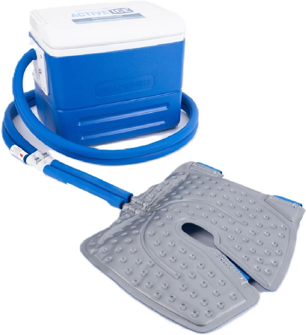 Polar Active Ice 3.0 | 9 QT Cold Therapy Ice Machine | Programmable Timer | Knee & Joint Pad | Cryotherapy Pain Relief System | Ace Bandage Style Compression