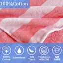 VOOVA & MOVAS Baby Towels with Hood, Oversized (2-4Years,21"X21") Made from 100% Soft Cotton,Absorbent Hooded Poncho Towel for Toddler Girls,Perfect for Pool | Swimming | Bath | Beach,Pink Bar Stripe