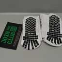 LUX Anti Slip Soccer Knee Socks,Non Slip Football/Basketball/Hockey Sports Grip Socks (White)