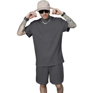KUYIGO 2 Pieces Outfits Summer Tracksuit Sweatsuits Short Sleeve T-Shirts and Shorts Sets for Generation Z