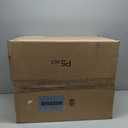 IRIS USA Cat Litter Box, Large Litter Box Enclosure with Front Door Flap and Scoop, Covered Kitty Litter Box with Handle and Buckles for Portability and Privacy, Gray