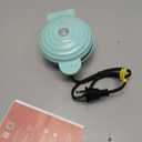 DASH Mini Waffle Maker - 4 Waffle Mold, Nonstick Waffle Iron with Quick Heat-Up, PTFE Nonstick Surface - Perfect Mini Waffle Maker for Kids and Families, Just Add Batter (Aqua)