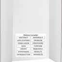 Trifold Poster Board 36" x 48" White Presentation Board - Self-Adhesive Science Subtitles Included - Science Fair Display Boards, for School, Fun Projects and Business Presentations - by Emraw