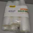 CAREGY Food Vacuum Sealer Rolls Bags 6 Pack 3 Rolls 8'' x 20' and 3 Rolls 11''x 20' Commercial Grade BPA Free Bag Rolls Embossed Food Saver Bags for Meal Prep,Sous Vide Cooking and Food Storage