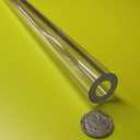 Polycarbonate Round Tube 1.0" OD x 1/2" (.500") ID x 1/4" Wall x 12" (More Length Options)